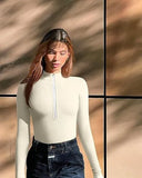 Long-Sleeved Joint Sexy Rib-Link Long-Sleeved