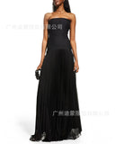 Women's Clothing Explosion Fashion Casual Pit Strip Cloth Thoracic Pressure Folding