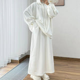 2025 New Middle Eastern Women's Long-Sleeved Hooded Loose Coat Skirt Casual