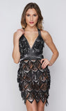 Backless Bandage summer dress women Pink red blue black Sequins dress elegant club bodycon midi party dresses vestidos