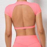 Zingj Chest Mat Nude Yoga Clothes Tight Fast-Dry Sports Yoga Top Outdoor Running Beautiful Back Health-Outfit