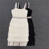 Strap Elegant Bandages Dress Women Sexy Tassel Sleeveless Clothing Summer 2022 Club Party Celebrity
