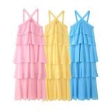 Women's Summer Three-Dimensional Flower Decoration Chiffon Sling