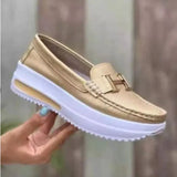2025 New Pine Cream Bottom Round Head Solid Single Shoes Light Mouth Pedal Thick Sole Single Shoe