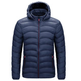 Color Parka Coat Men\'s Winter New Style Hooded Jacket Warm and Lightweight Splicing Parka Coat Jacket