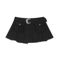 Women's Green Cargo Mini Denim Skirt Y2k Elegant Harajuku Vintage Chic A-Line Pleated Black Skirt For Women 2023 Summer