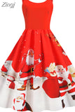 Dress Vestidos Women Sexy Halter Vintage Casual Floral Print Pin Up Retro Rockabilly Swing Party
