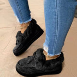 Women Winter Boots Warm Plush Velvet Ankle Snow Boots Lace Up Soft Winter Sneakers Comfortable Cotton Shoes for