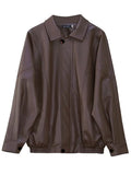 Spring Autumn Oversized Retro Black Brown Leather Jacket Women Zipper Long Sleeve Loose Casual Cool Korean Clothes