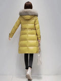 2023 Winter Down Jacket Women Natural Real Fox Fur Collar Hood Extended Thicken Long Feather Coat Water Proof