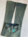 Style Flare Wide Leg Jeans Women Elastic High Waist Skinny Mom Denim Pants 2023 Autumn Winter Fashion Oversize