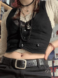 Button Front Corset Top-Outfit
