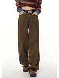 Women's Jeans High Waist Vintage Straight Baggy Denim Pants Streetwear Basic Design Fashion Wide Leg Denim