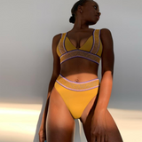 Waist Bikini 2021 Solid Swimsuit Wrap Swimwear Women Sexy Bikinis Push Up Bikini Set Plus Size Bathing Suit Beach