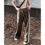 4Xl Striped Sweatpants Women Harajuku Casual Wide Leg Pants Streetwear Oversized Joggers High Waist Baggy Sports