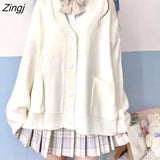 Women Solid Autumn Harajuku Loose Sweaters Student Preppy Sweet Girl Cute Knitwear New All-match Soft Hot Sale
