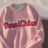 new Japanese anime two-dimensional girl Sweaters women's retro loose long-sleeved Pullover couple casual all-match