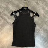 2022 Spring Summer New Arrival Sleeveless O Neck Multi Shoulder Strap Slim Tank Top Women