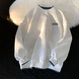 Loose Long Sleeve Pullovers Women Spring Korean 3XL Solid Color BF Sweatshirts Casual Lazy Wind Top