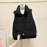 2022 New Winter Cotton Down Vest Women Loose Waistcoat Warm Cotton Padded Jacket Sleeveless Female Winter