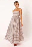 Zingj Spring And Summer Striped Suspenders Open Back Big Clear Fresh Air