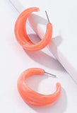 C Shape Acrylic Earrings- Outfit