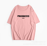 Hot Letter-Print T-Shirt Women's Cotton Collar Loose Short-Sleeved Top INS