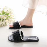Slippers Women's Summer Flat Bottom 2025 New Fairy Wind Korean Version With Skirt Small Fragrant Wind Flat Bottom One-Word