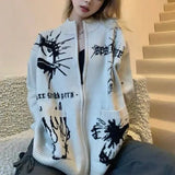 Different Print Big Pocket Knit CardiganOutfit