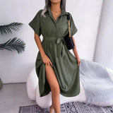 Wind Shooting Summer Casual Loose Solid Color T-Shirt Skirts Women's