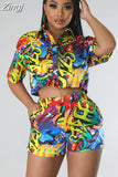 Piece Sets African Sets For Women New African Print Elastic Bazin Baggy Shorts Rock Style Dashiki Famous Suit Lady