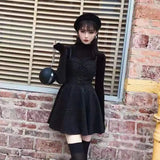 Women Plaid Pleated Mini Dress Gothic Harajuku Sexy Sling Strap Backless Rock Punk Jurken Goth Girls Female Short