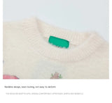 Aesthetic Rabbit Print Oversized Sweater-Outfit
