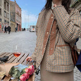 Khaki Plaid Reversible Jacket- Outfit