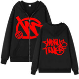 Zipper Hoodie Minus Two Pattern Printing Solid Color Oversized Clothing 2023 New Punk Harajuku Leisure Best Selling