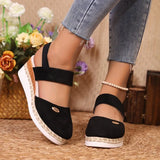 Slope Heel Sandals 2025 Summer New Broadband Head Sandals Women's