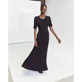 Ribbed Short Sleeve Maxi Dress&nbsp;-Outfit