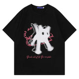 Kitten Print Letter Oversized T-shirtOutfit