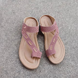 Clip Toe Slippers Hollow Splicing Flat Bottom Leisure 414243 Large Code Cold