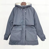 Large Natural Fox Fur Hooded Winter Jacket Women 90% White Duck Down Thick Parkas Warm Sash Tie Up Snow