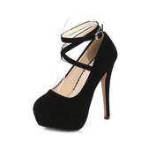 2022 Striptease High Heel Shoes on Platform Casual Blue Black Red Women Stilettos Dance Evening Party Pumps Large