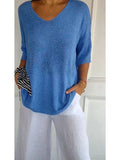 Casual Basic Style Slimming Sleeve Solid