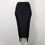 Women High Waist Bodycon Skirts Office Lady Tassel Elegant 2020 New Fashion Pencil Skirt Bandage