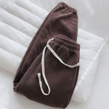Warm Polar Fleece Winter Sweatpants Sweet Candy Colors High Waist Loose Casual Pants Korean Harajuku Women Girls