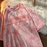 Cute Bear Tshirt Streetwear Summer Oversize T Shirt Women Harajuku Short Sleeve Top Female Tee Hip Hop Tie Dyed