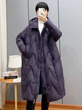 Winter Women 90% White Duck Down Long Jacket Hooded Casual Loose Warm Outwear Female Thick OverSize Puffer