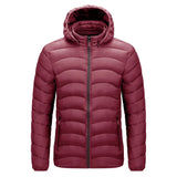 Color Parka Coat Men\'s Winter New Style Hooded Jacket Warm and Lightweight Splicing Parka Coat Jacket