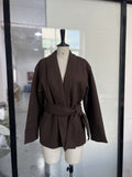 Autumn Fashion New Women's Long-Sleeved Coat Waist Tie Temperament