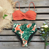 Bikini 2021 Female Swimsuit Women Swimwear Thong Push Up Bikinis Set High Waist Swimming Suits Ruffled Bathing