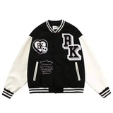 Flocking Embroidered Jackets Coats Men's Street Hip-Hop Trend High Quality Padded Baseball Uniform Unisex Stitching